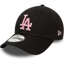 siltovka-zaoblena-cierna-nastavitelny-rosa-9forty-league-essential-los-angeles-dodgers-mlb-new-era
