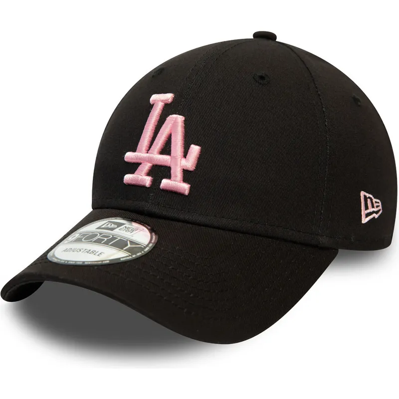 siltovka-zaoblena-cierna-nastavitelny-rosa-9forty-league-essential-los-angeles-dodgers-mlb-new-era