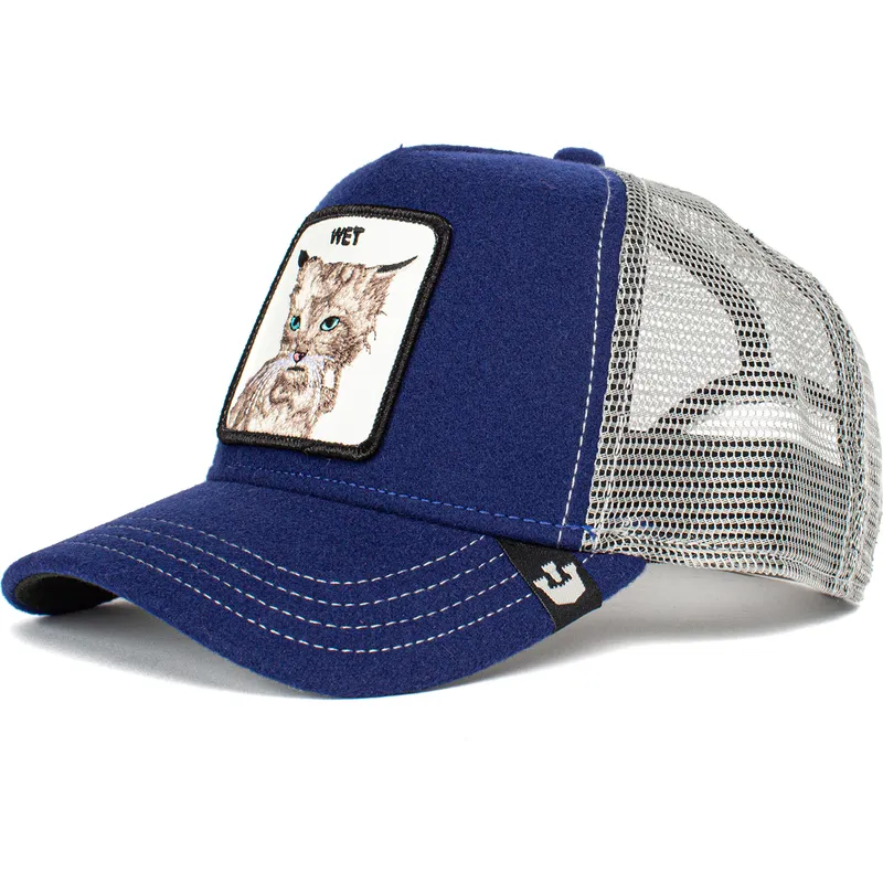 siltovka-zaoblena-modra-snapback-wet-clean-cat-the-farm-goorin-bros