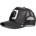 schwarze-trucker-kappe-panther-panther-truth-will-prevail-the-farm-von-goorin-bros