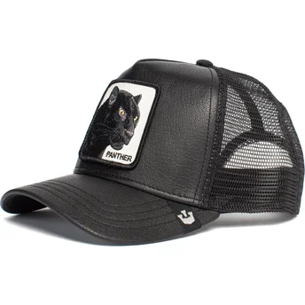 schwarze-trucker-kappe-panther-panther-truth-will-prevail-the-farm-von-goorin-bros