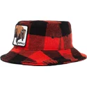 bucket-zaoblena-red-snapback-bucket-rojo-y-negro-bufalo-buffalo-i-m-a-little-hoarse-the-farm-the-farm-de-goorin-bros