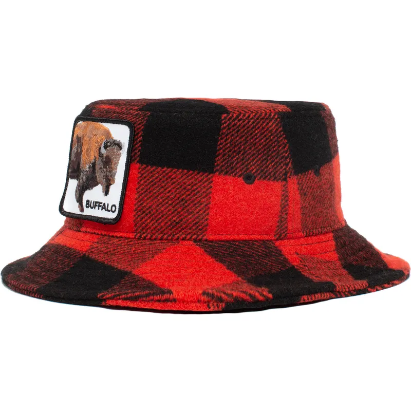 bucket-zaoblena-red-snapback-bucket-rojo-y-negro-bufalo-buffalo-i-m-a-little-hoarse-the-farm-the-farm-de-goorin-bros