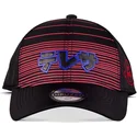 difuzed-curved-brim-ghost-boo-super-mario-bros-black-and-red-adjustable-cap