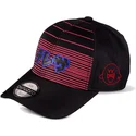 difuzed-curved-brim-ghost-boo-super-mario-bros-black-and-red-adjustable-cap