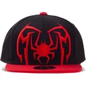 schwarze-und-rote-snapback-kappe-spider-man-spider-arch-marvel-comics-von-difuzed
