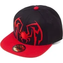 schwarze-und-rote-snapback-kappe-spider-man-spider-arch-marvel-comics-von-difuzed