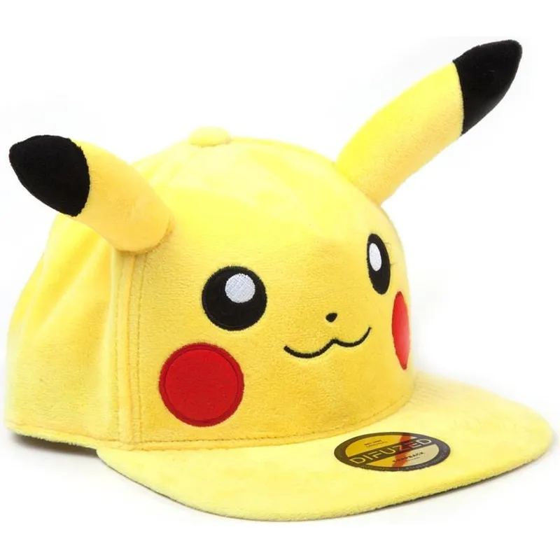 gelbe-flatcap-snapback-pikachu-plush-pokemon-von-difuzed
