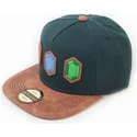 difuzed-flat-brim-rupee-the-legend-of-zelda-green-and-brown-snapback-cap