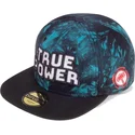blaue-und-schwarze-snapback-flatcap-true-power-marvel-comics-von-difuzed