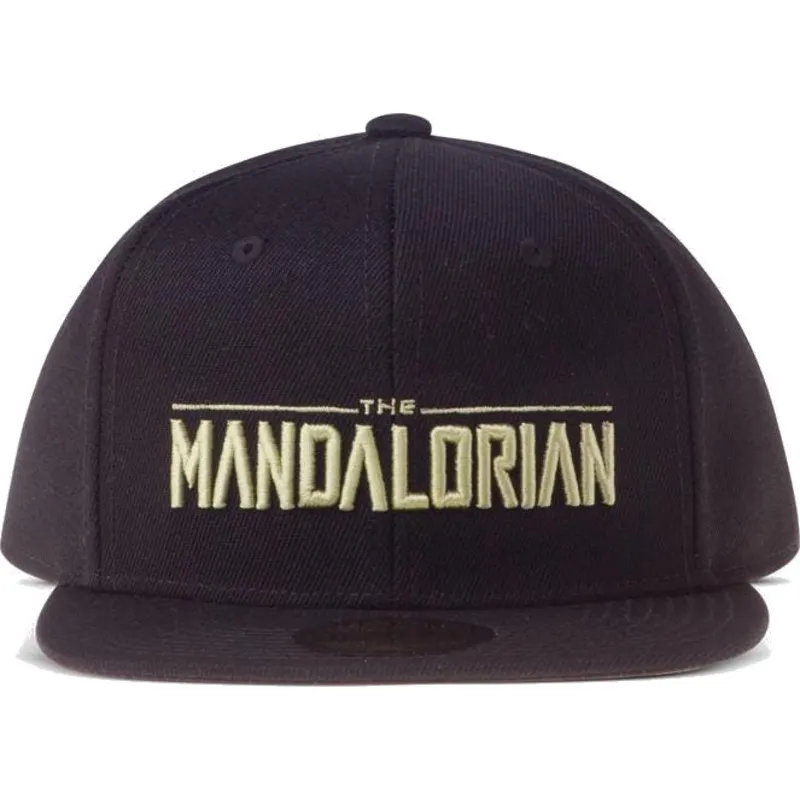 schwarze-flache-snapback-kappe-the-mandalorian-silhouette-star-wars-von-difuzed