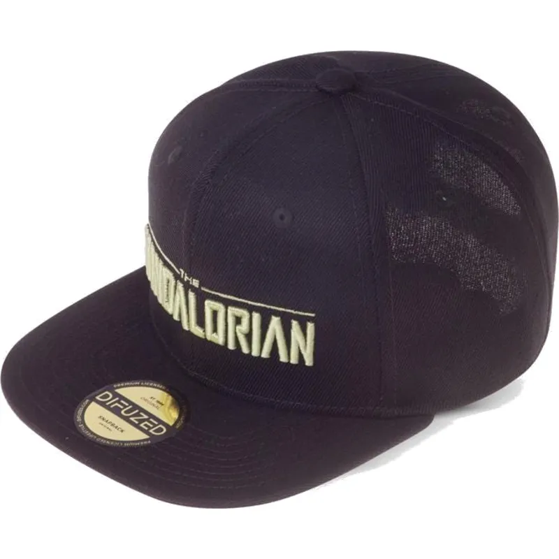 siltovka-rovna-cierna-snapback-the-mandalorian-silhouette-difuzed