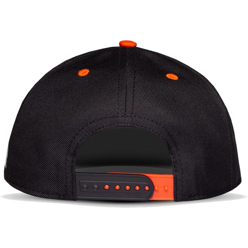 schwarze-und-orangefarbene-snapback-flatcap-fur-kinder-boba-fett-bounty-hunter-the-mandalorian-star-wars-von-difuzed