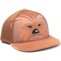 braune-flache-trucker-snapback-kappe-fur-jungen-chewbacca-star-wars-von-difuzed