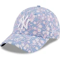 siltovka-zaoblena-modra-nastavitelny-rosa-9forty-floral-new-york-yankees-mlb-new-era