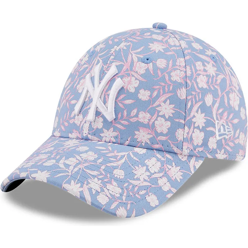 siltovka-zaoblena-modra-nastavitelny-rosa-9forty-floral-new-york-yankees-mlb-new-era