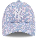 siltovka-zaoblena-modra-nastavitelny-rosa-9forty-floral-new-york-yankees-mlb-new-era
