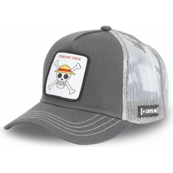 Cap zaoblená gray snapback Straw Hat Pirates One Piece Capslab