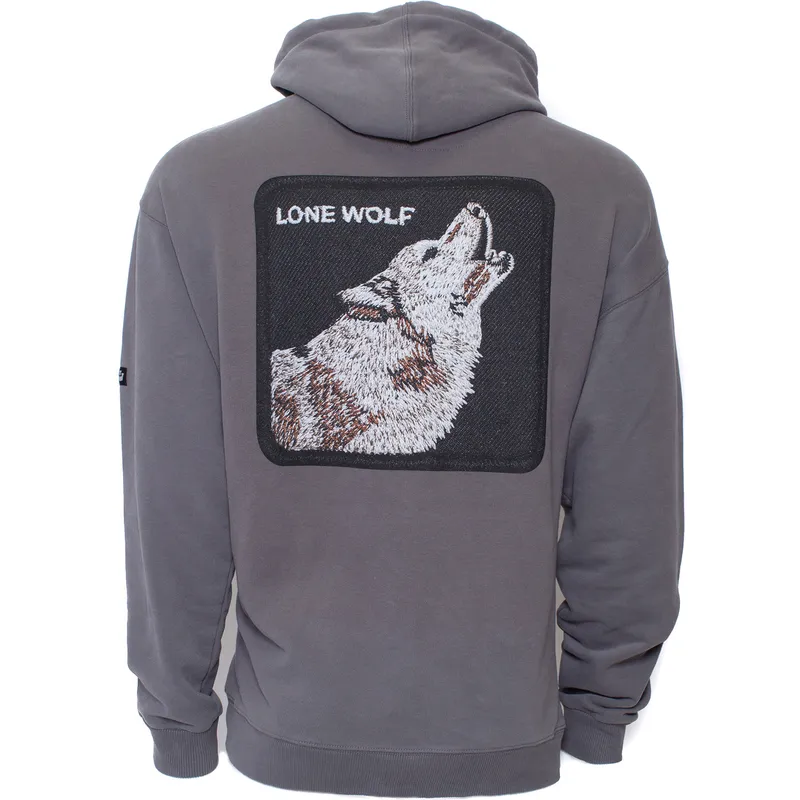 mikiny-s-kapucnou-siva-lone-wolf-solitario-loud-howl-the-farm-goorin-bros