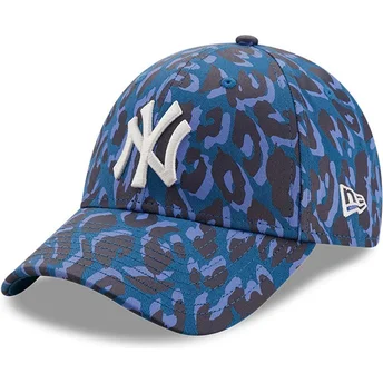 new-era-new-york-yankees-mlb-9forty-all-over-camo-verstellbare-blaue-tarnungskappe