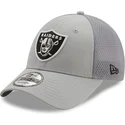 siltovka-zaoblena-siva-nastavitelny-9forty-team-arch-las-vegas-raiders-nfl-new-era