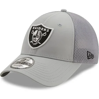 siltovka-zaoblena-siva-nastavitelny-9forty-team-arch-las-vegas-raiders-nfl-new-era