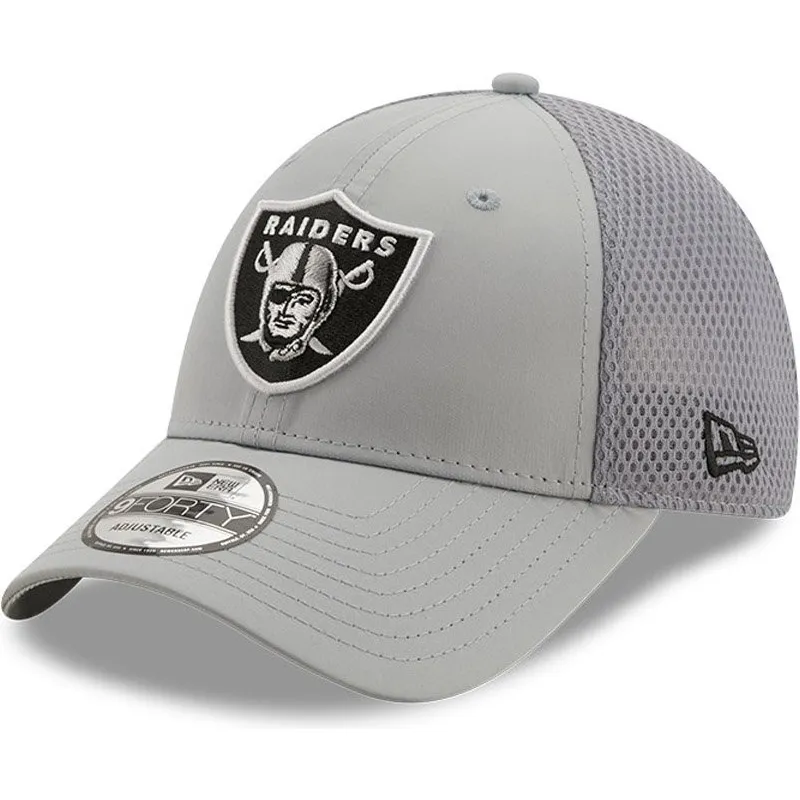siltovka-zaoblena-siva-nastavitelny-9forty-team-arch-las-vegas-raiders-nfl-new-era