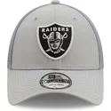 siltovka-zaoblena-siva-nastavitelny-9forty-team-arch-las-vegas-raiders-nfl-new-era
