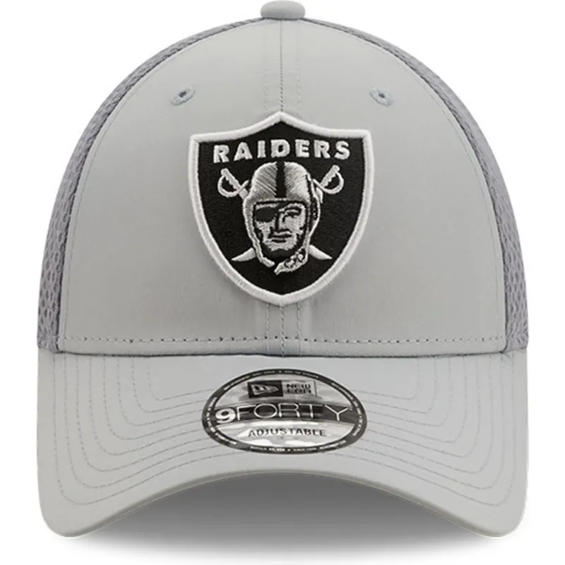 siltovka-zaoblena-siva-nastavitelny-9forty-team-arch-las-vegas-raiders-nfl-new-era