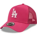 siltovka-zaoblena-ruzova-snapback-a-frame-tonal-mesh-los-angeles-dodgers-mlb-new-era