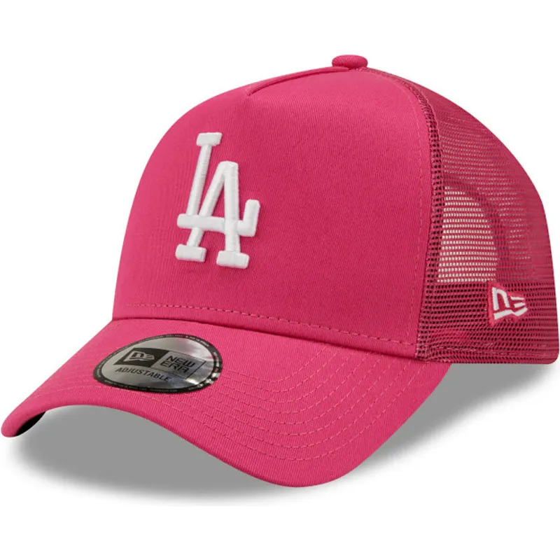 siltovka-zaoblena-ruzova-snapback-a-frame-tonal-mesh-los-angeles-dodgers-mlb-new-era