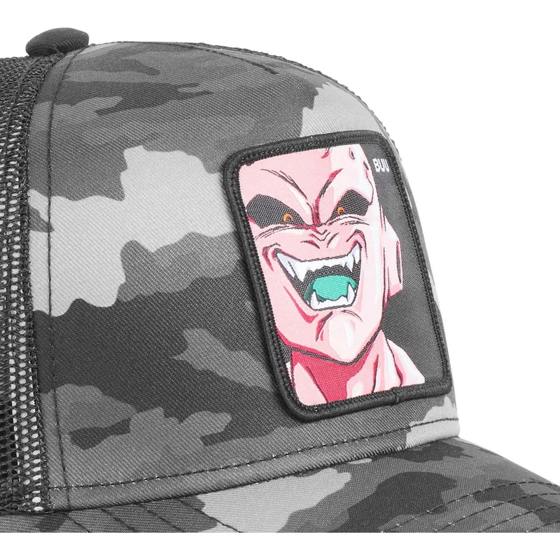 trucker-cap-schwarzes-camouflage-kid-buu-buu3c-dragon-ball-von-capslab