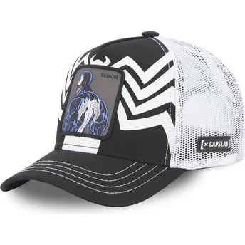 capslab-marvel-comics-venom-mar3-ven1-schwarze-und-weisse-trucker-kappe