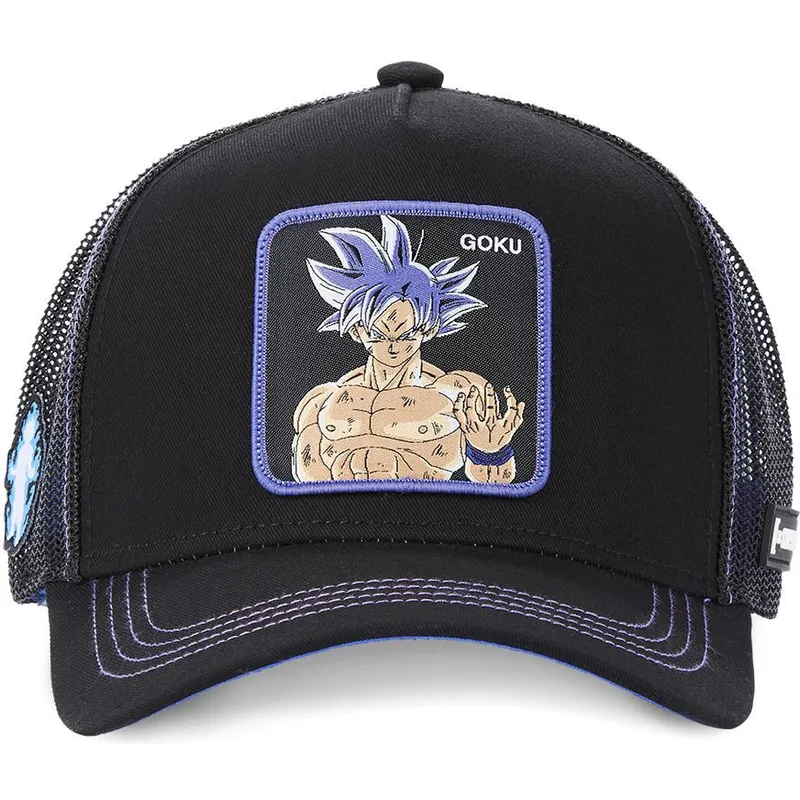 schwarze-trucker-kappe-fur-jungen-son-goku-ultra-instinct-kidult4-dragon-ball-von-capslab