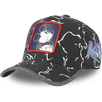 Schwarze verstellbare Kappe mit gebogenem Schirm Mickey Mouse TAG MIC4 Disney von Capslab