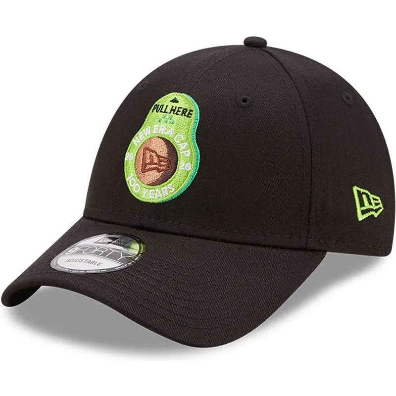 siltovka-zaoblena-cierna-nastavitelny-aguacate-9forty-food-icon-new-era