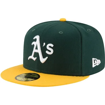 Šiltovka rovná zelená upravená 59FIFTY AC Perf Oakland Athletics MLB New Era