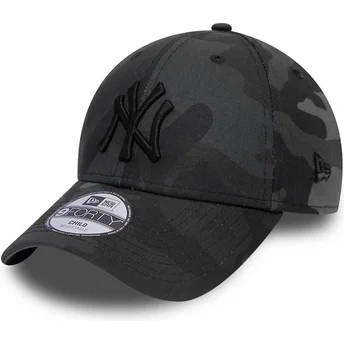 Cap zaoblená camouflage adjustable strap pre deti negro negro 9FORTY League Essential New York Yankees MLB New Era