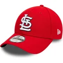 rote-verstellbare-gebogene-9forty-the-league-kappe-der-st-louis-cardinals-mlb-von-new-era