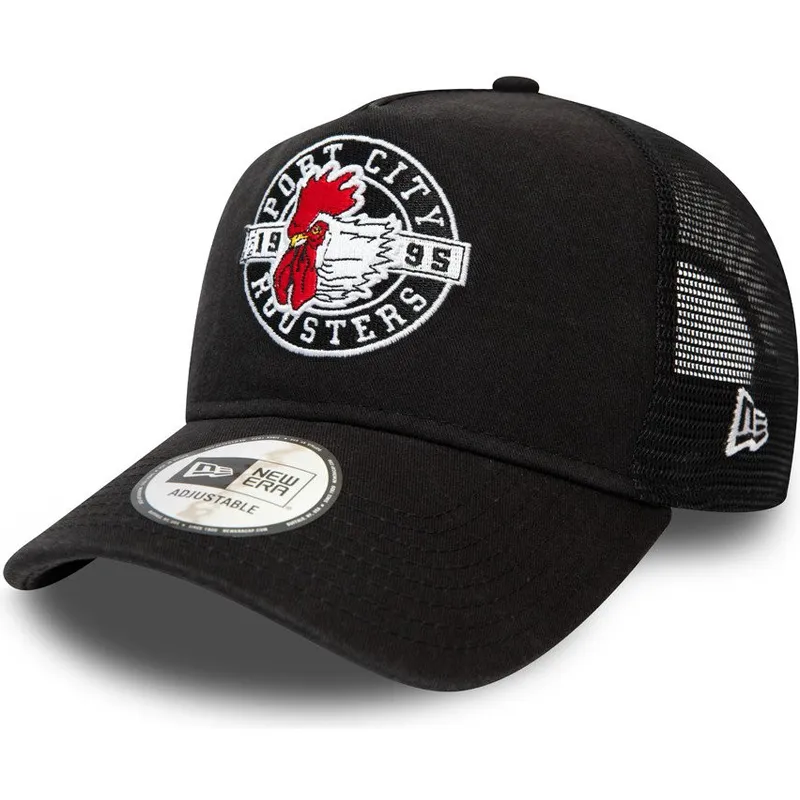 siltovka-zaoblena-cierna-snapback-a-frame-port-city-roosters-milb-new-era