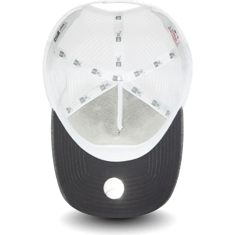 dunkelgraue-und-weisse-trucker-cap-a-frame-jersey-essential-der-new-york-yankees-mlb-von-new-era