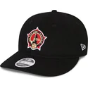 schwarze-verstellbare-9fifty-flannel-patch-kappe-der-cleveland-indians-mlb-all-star-game-1935-von-new-era