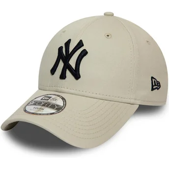Cap zaoblená beige adjustable strap pre deti 9FORTY League Essential New York Yankees MLB New Era