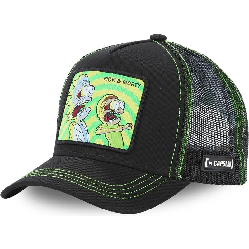 siltovka-zaoblena-cierna-snapback-psy2-rick-a-morty-capslab