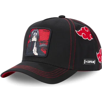Schwarze gebogene Snapback-Kappe Itachi Uchiha AKA2...