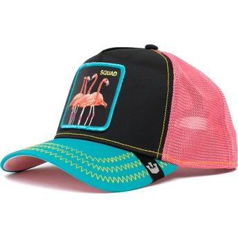 siltovka-zaoblena-cierna-snapback-rosa-squad-flamingoals-the-farm-goorin-bros