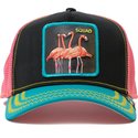 goorin-bros-flamingo-squad-flamingoals-the-farm-black-pink-and-blue-trucker-hat