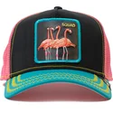 siltovka-zaoblena-cierna-snapback-rosa-squad-flamingoals-the-farm-goorin-bros