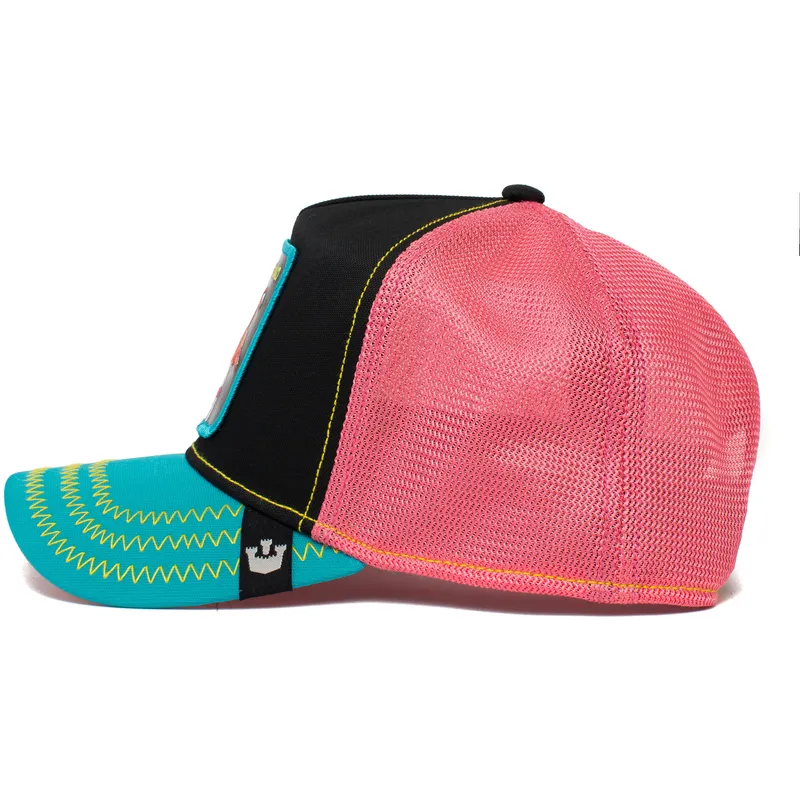 siltovka-zaoblena-cierna-snapback-rosa-squad-flamingoals-the-farm-goorin-bros