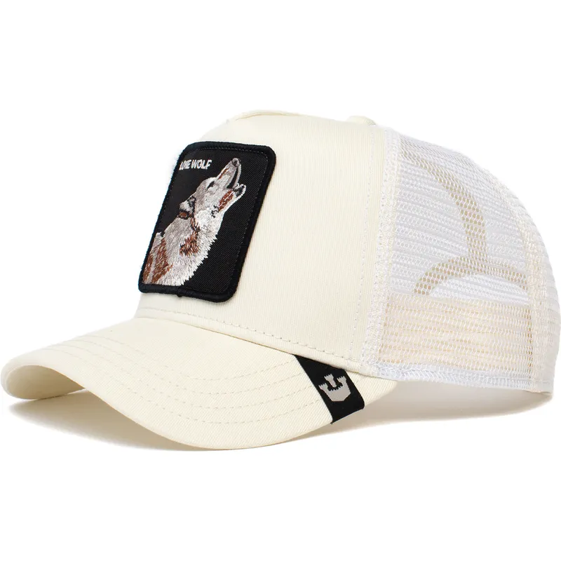 siltovka-zaoblena-biely-snapback-the-lone-wolf-solitario-the-farm-goorin-bros